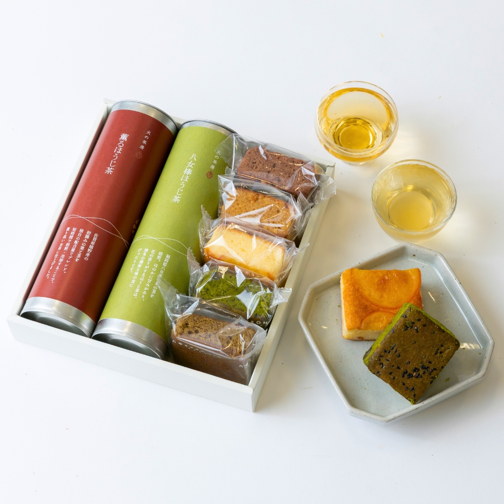 2種のほうじ茶と焼き菓子の詰め合わせ