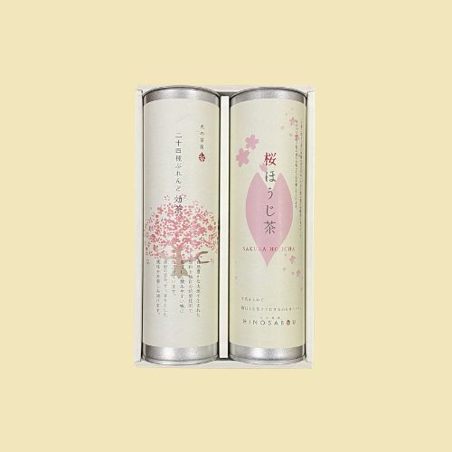 桜柄　二十四種ぶれんど効茶と桜ほうじ茶